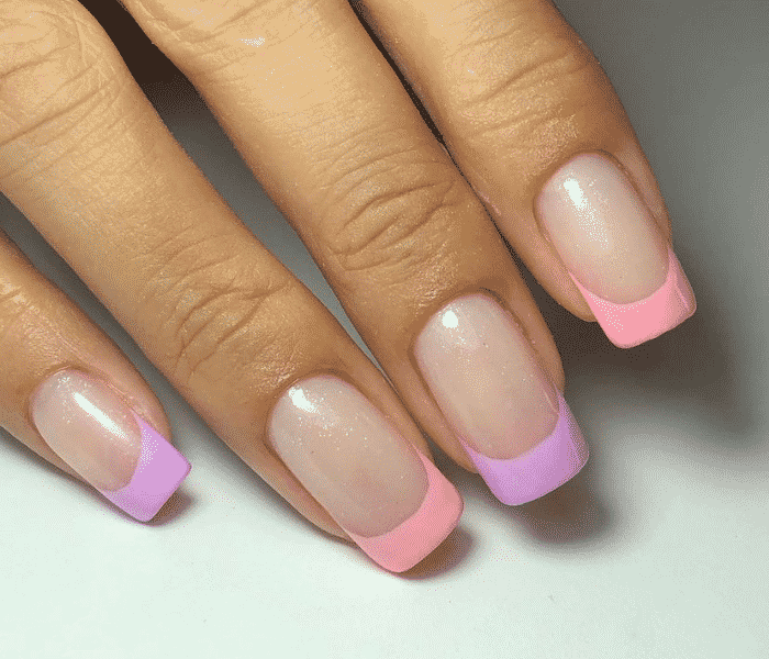 francesinha rosa e lilás