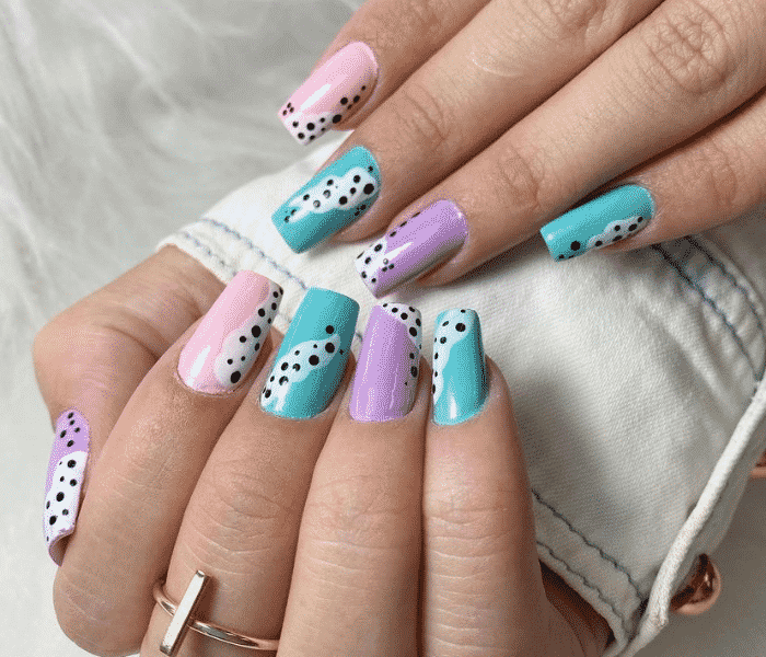 unhas decoradas coloridas