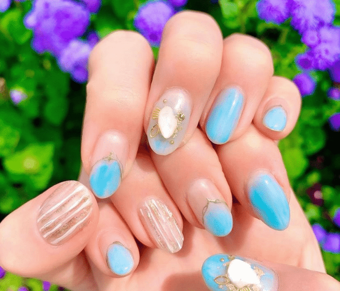 nail art blue