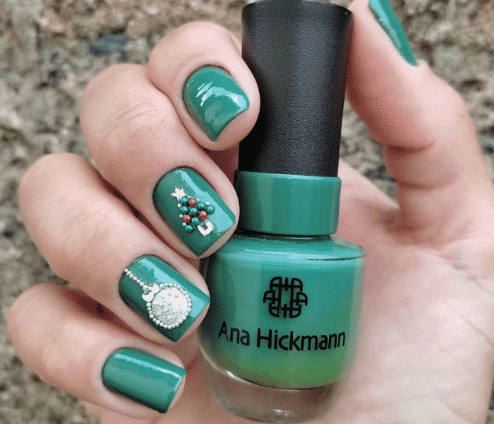 ideias de unhas de natal