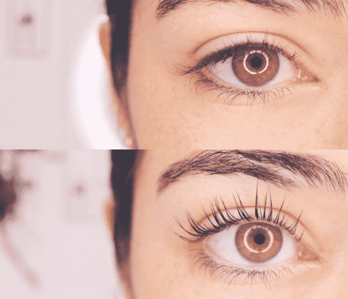 lash lifting antes e depois