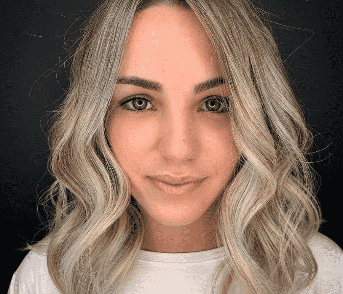 long bob platinado