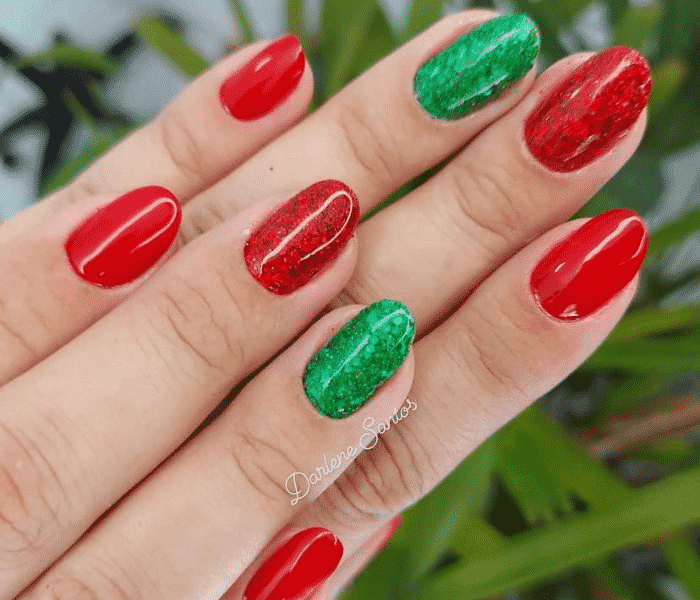 unhas de natal