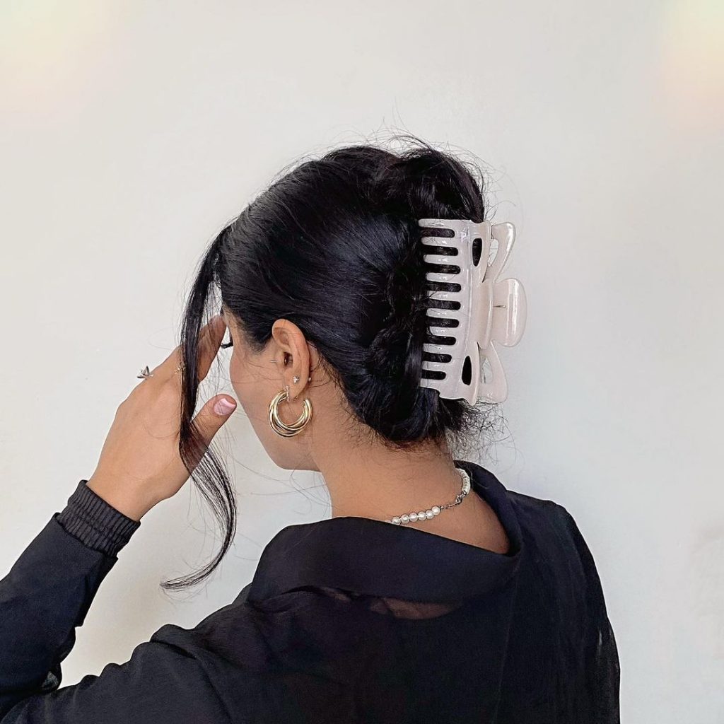 penteado com pregadeira