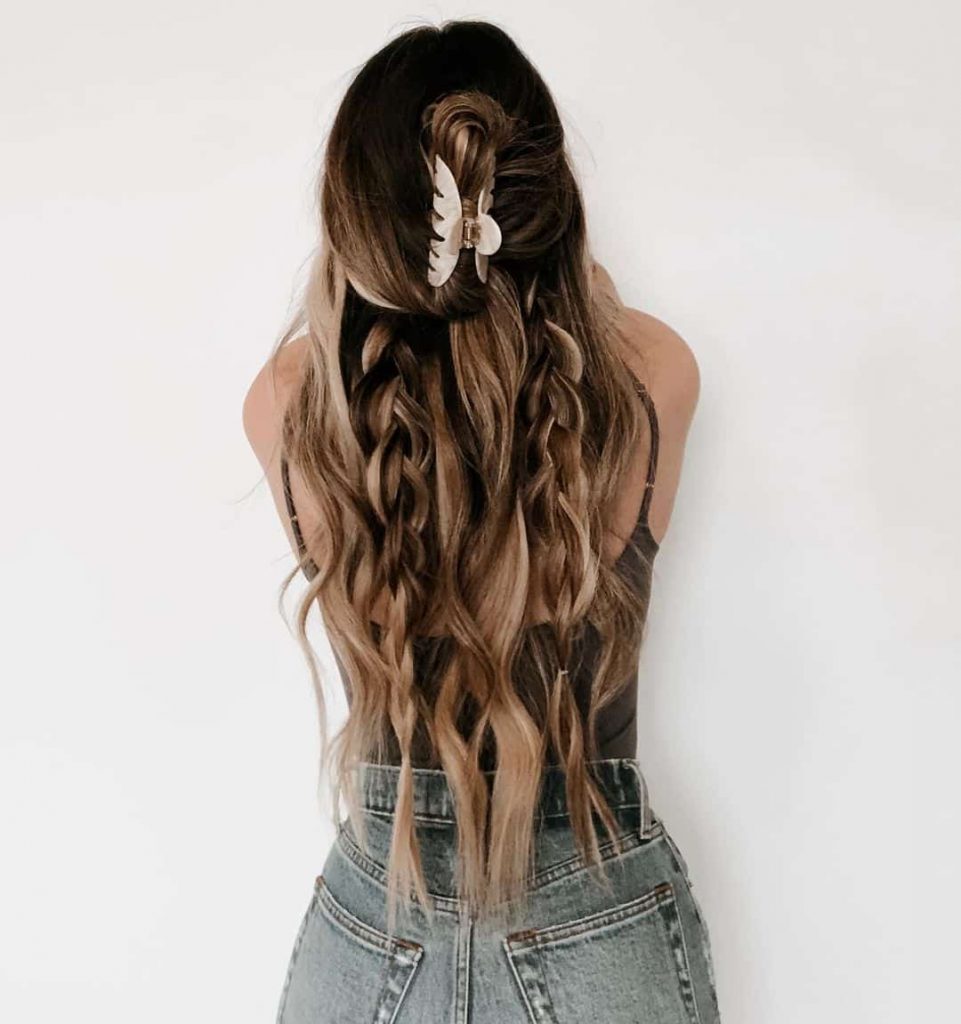 penteado com pregadeira