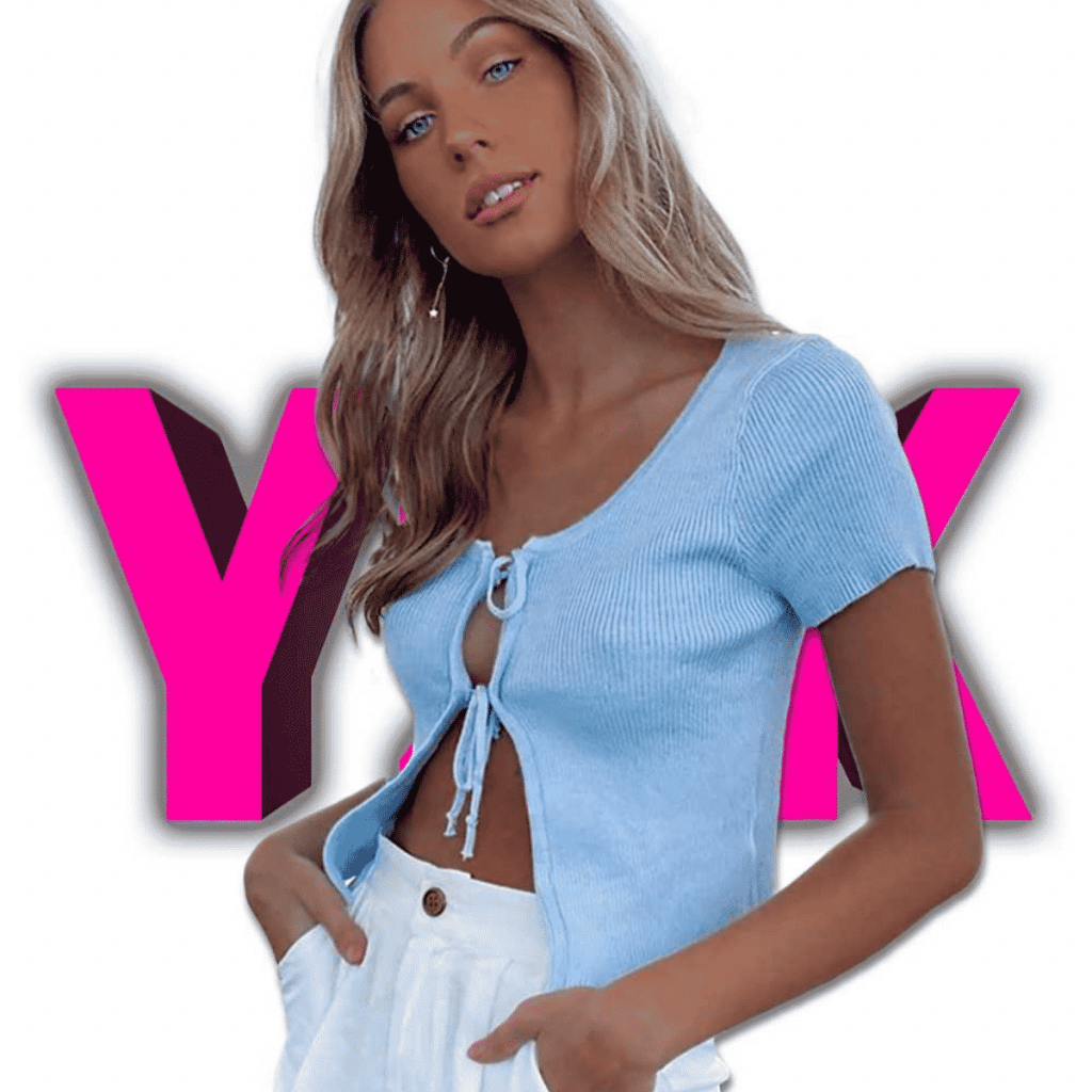 top com amarração frontal y2k