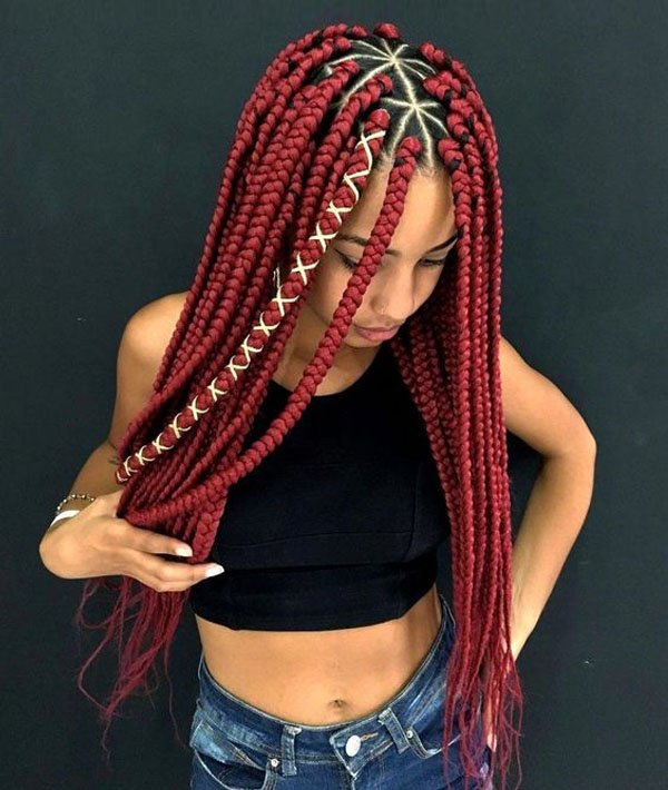 box braid triangular