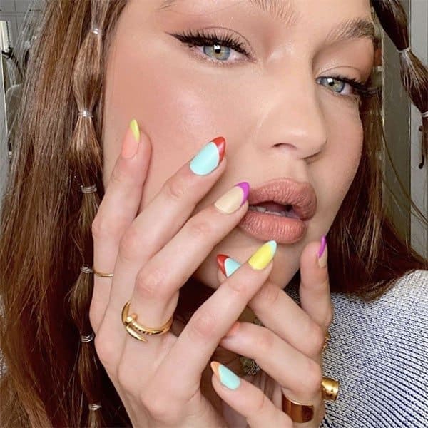 unhas color block