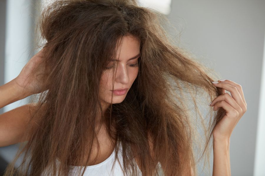 cabelo está danificado