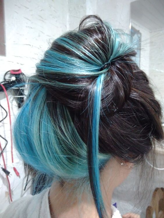 mechas azuis