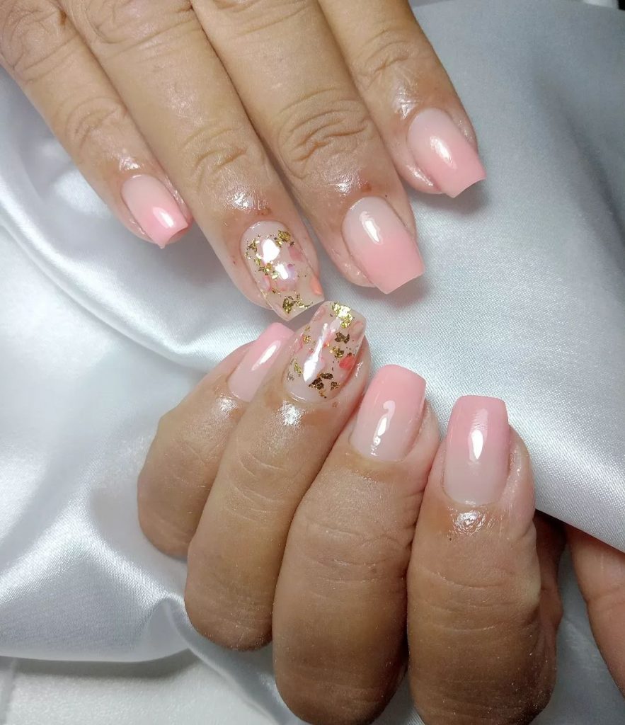 unhas decoradas com glitter