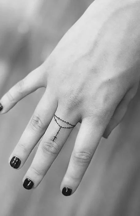 tatuagem de rosário