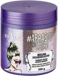 Máscara Desamareladora Arrasou no Loiro, Bioseve, 500 ml
